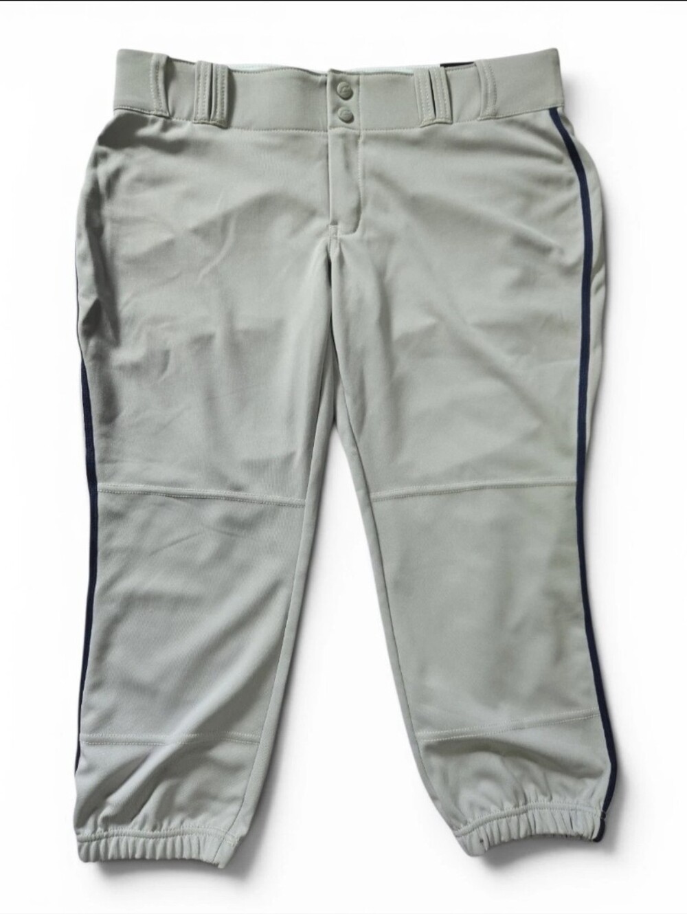 CHAMPRO Women’s Fastpitch Softball Pants XL Grey Navy Piped BP11P Athletic NEW